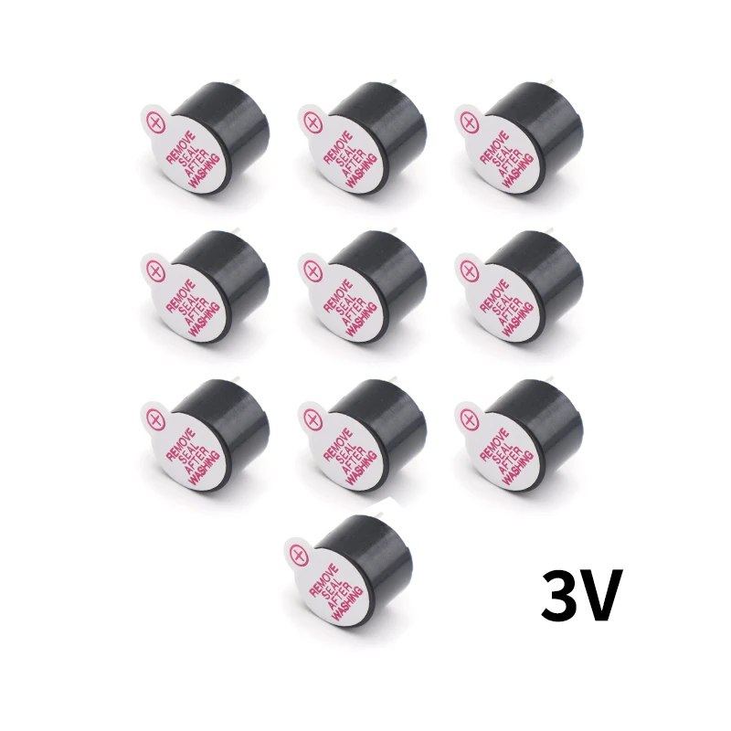 10 STKS/PARTIJ 12*9.5 MM 3 V 3.3 V 5 V 12 V Actieve Zoemer Magnetische Lange Continue Pieptoon