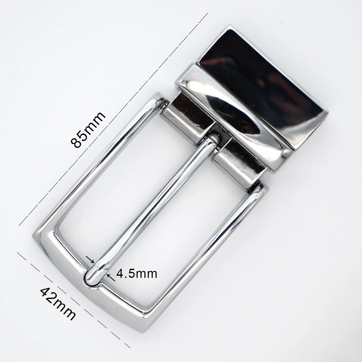 35mm Men\'s Belt Buckle Chrome Metal Clip Buckle Rotatable Single Pin Leather Craft Belt Parts Waistband Accessories