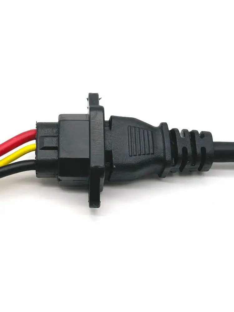 Batterieanschlussstecker, drei vertikale Ladebuchsen, Winkelstück mit Drähten, 10A-Kabel für 36V 48V Universal E-Bike Scooter – Detail 12