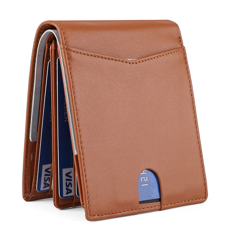 Japanese Short Organ Card Bag Multiple Card Positions RFID Anti Theft Brush Women's Card Clip Men's Card Bag