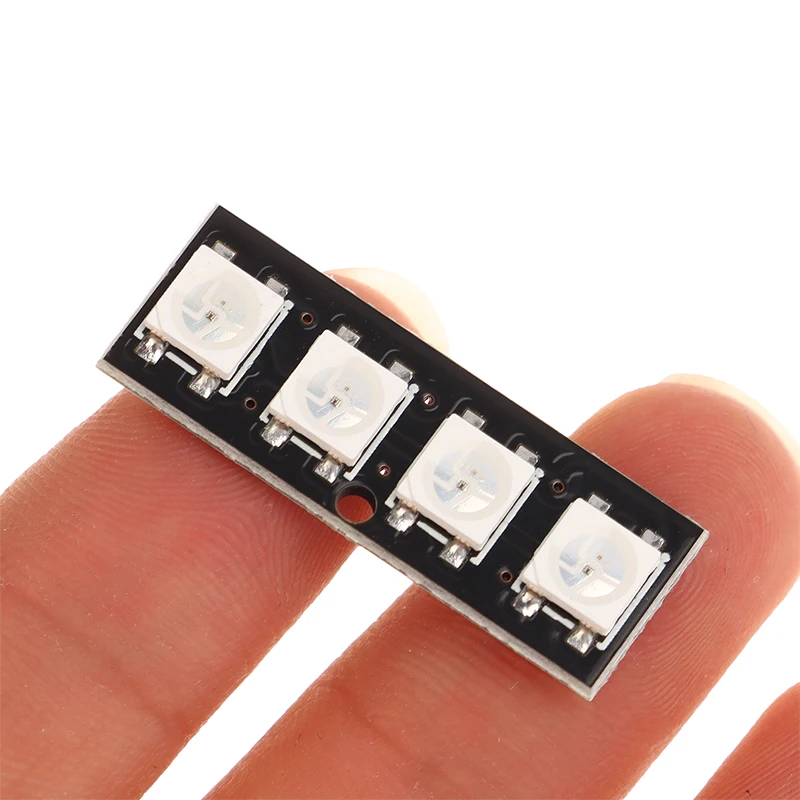 1Pc Gloednieuwe 4 Bit Ws2812 Licht Bead Module Strip Lichtbalk Full-Color Driving Slide Lamp Ontwikkeling Board Module Scm