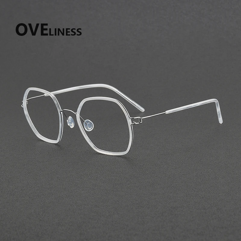 

2025 Vintage Comfortable Eyeglasses frame Fashion Round Acetate Titanium Eyewear Luxury Glasses Frame For Men Women spectacles