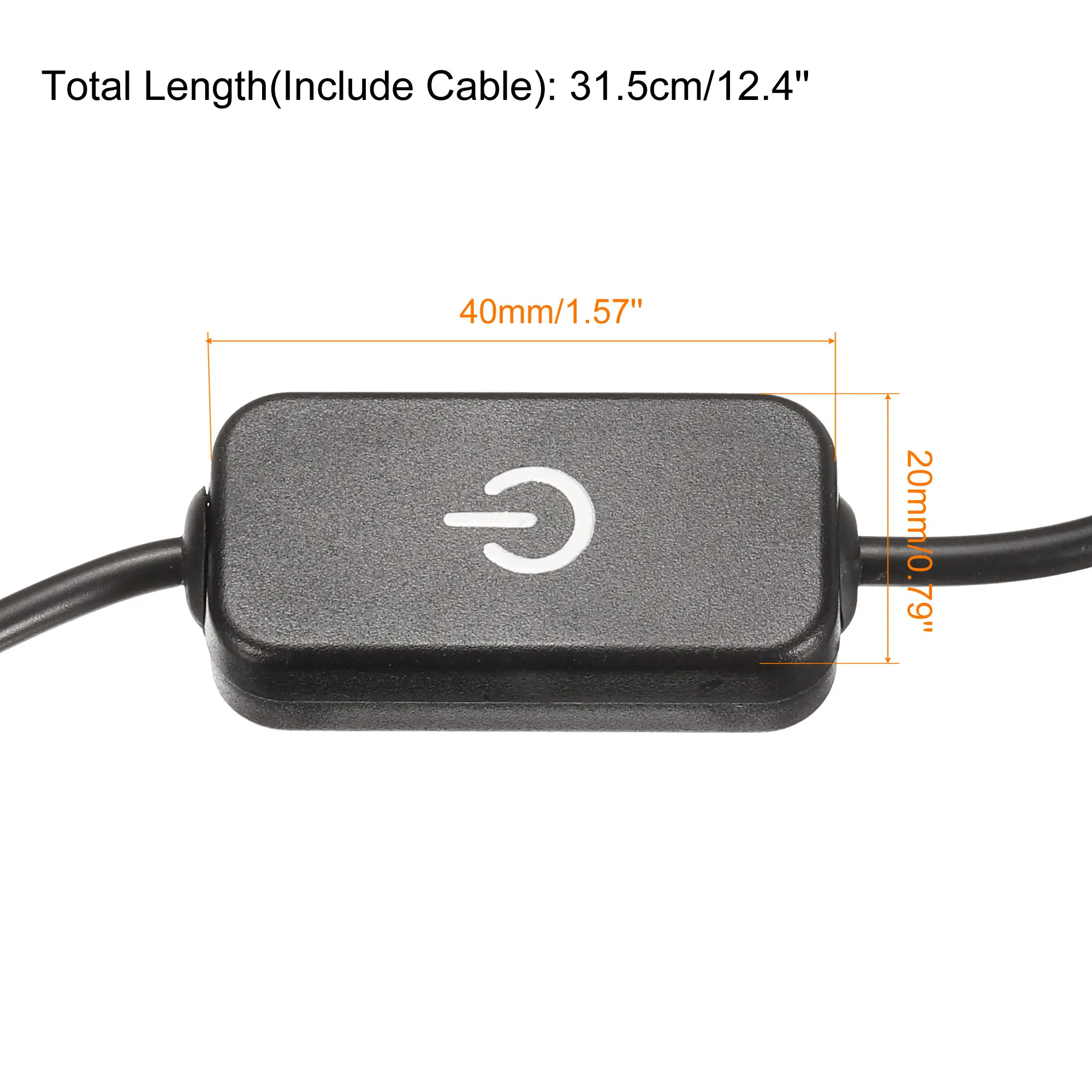 1Pcs LED Touch Inline Dimmer 5V 3A USB Cord Tact Switch Controller LED Dimmer Switch for Single Color Emitting Diode Strip Light