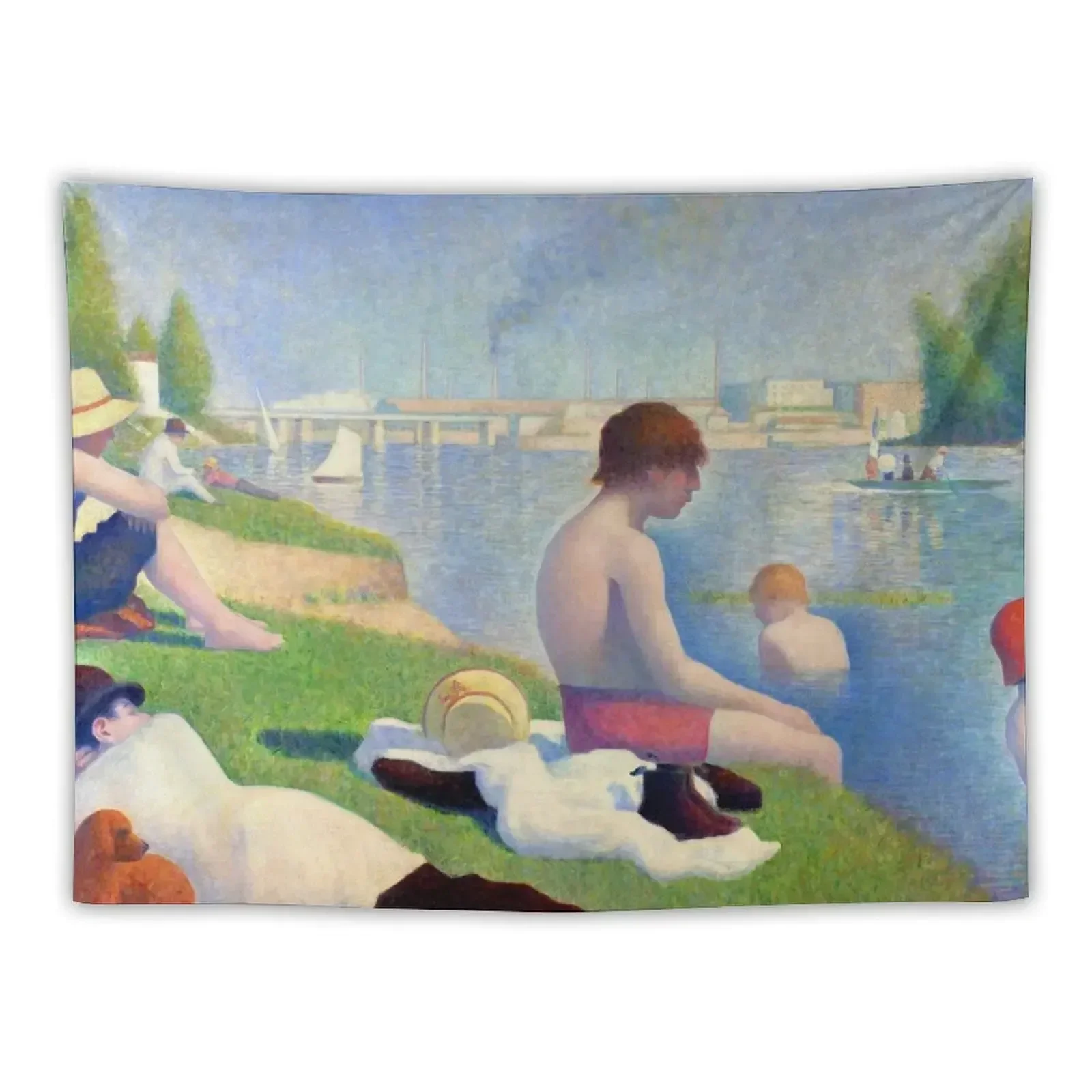 

Georges Seurat Bathers at Asnières Tapestry Bedroom Deco Bed Room Decoration House Decor Tapestry