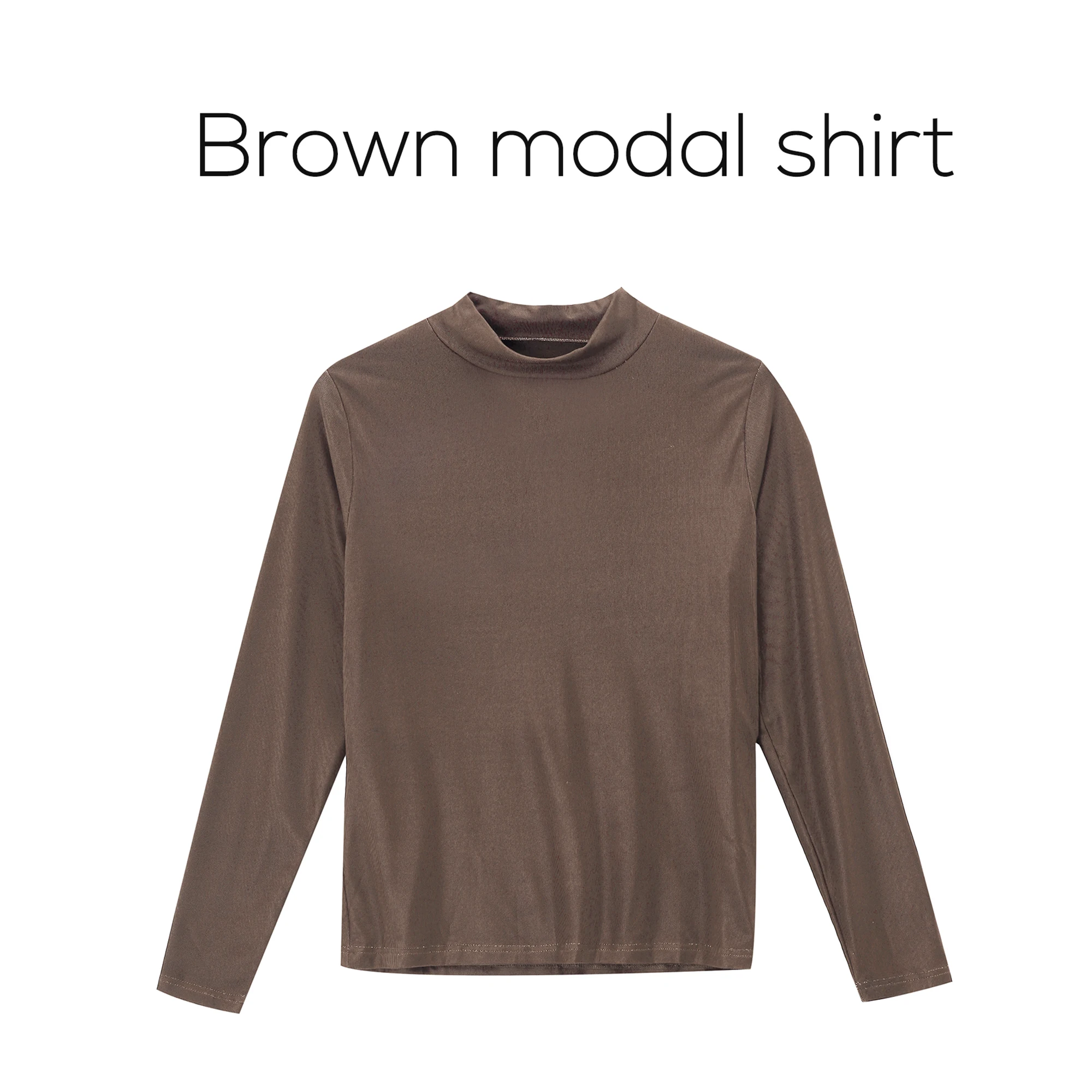 brown modal shirt