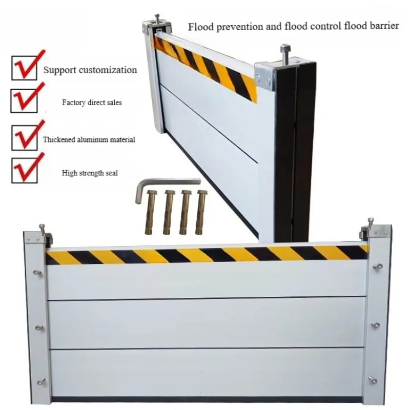 

Aluminum Alloy Stainless Steel Flood Control Water Retaining Board For Mobile Garage Basement Workshop Wall Barrier Gate