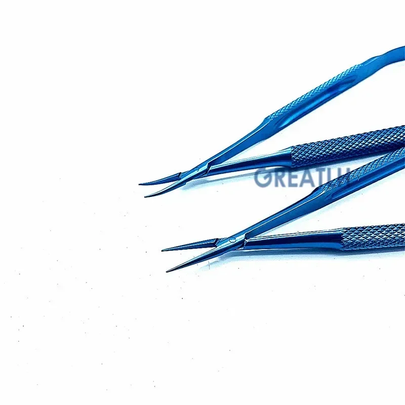 Ophthalmic Needle Holders with Lock Tweezer Veterinary Ophthalmic Forceps 12cm 14cm 16cm 18cm Titanium