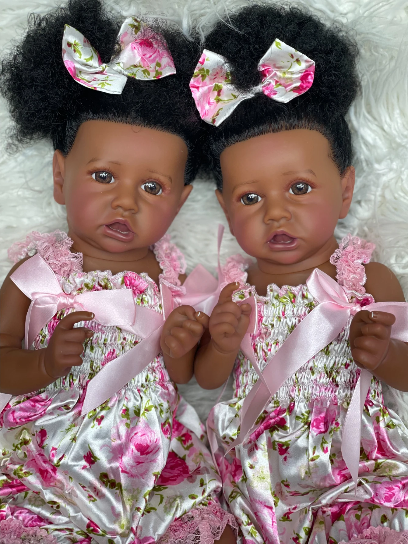 16 Inch Dark Skin Saskia Reborn Girl Doll Baby Handmade Lifelike 3D Painted Skin Bebe Newborn Doll For Children Gifts