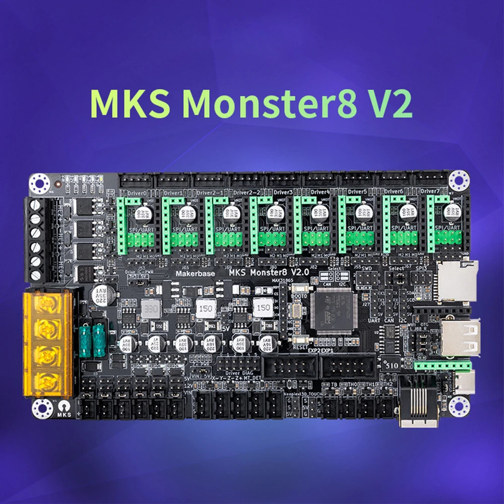 Makerbase MKS Monster8 V2 32Bit Control Board 3D Printer parts TMC2209 for Voron VS Spider Octopus