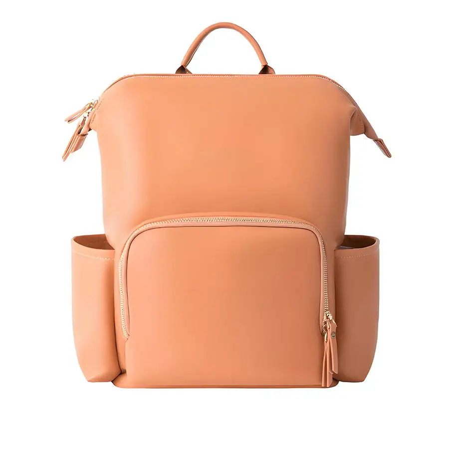 

Leather Diaper Bag Backpack with Waterproof Pockets,Stroller Buckle and Changing Pad 35L Large Mommy Bag for Boy and Girl Stylis
