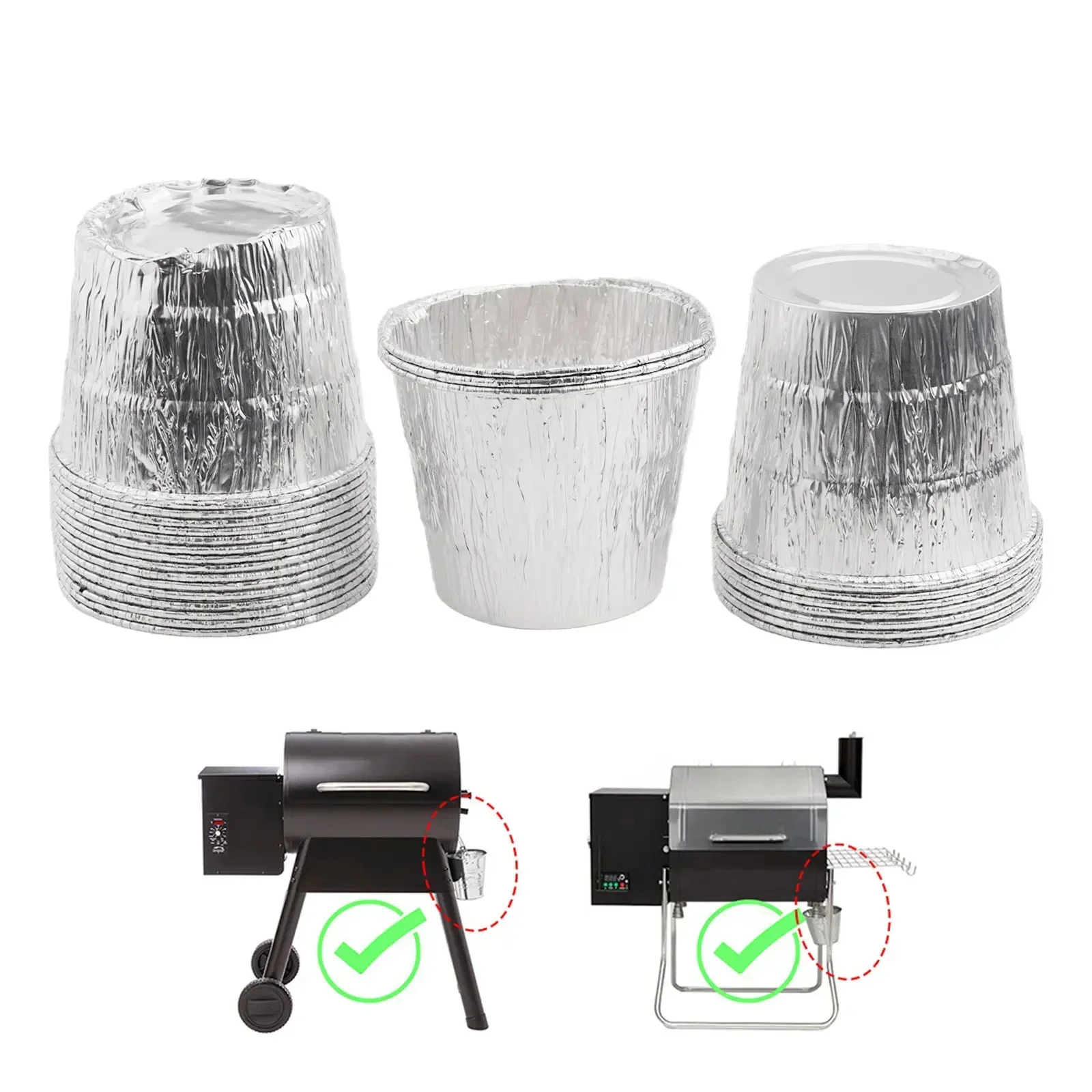 

Drum Liner Bucket Liner Grill Replacement Parts 25 Pcs 4.13 Inches Height High Quality Tin Foil For Traeger Pro Series 575 New