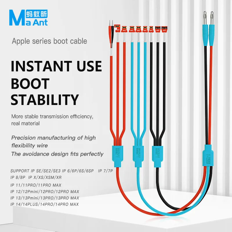 Maantpy1 3a 1to3 Ip-Serie Power On-Kabel Voor Iphone 6-14Pm Flexibele Schermreparatiekabel Hoge Precisie 1:1 Batterijhouder