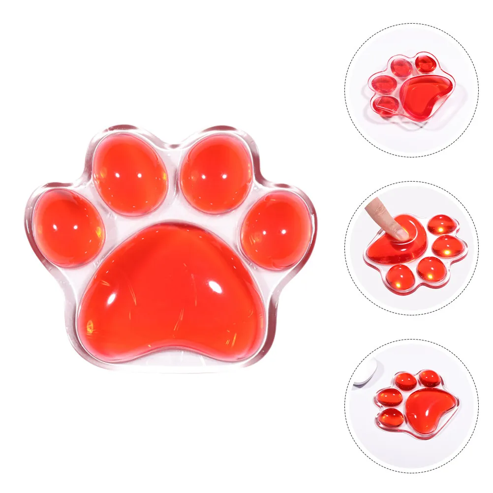 Silicone Transparent Cat Paw Wrist Rest Ergonomic Support Gel Cushion Comfortable Mouse Keyboard Pad for Gaming Office
