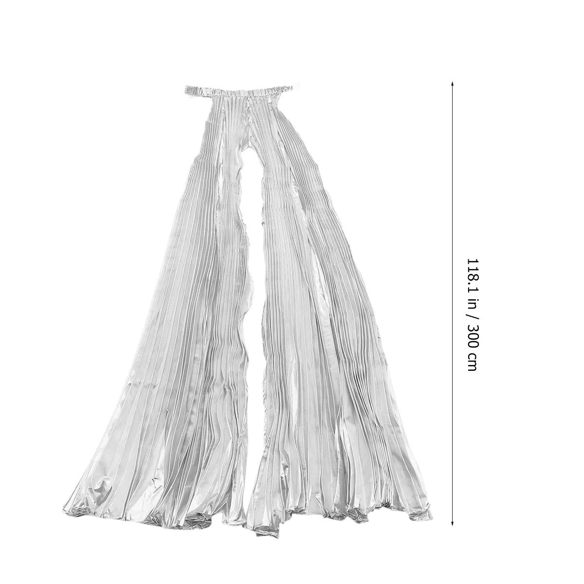 1 Stück Bauchflügel für Erwachsene, professionelles Kostüm, silberfarben, leicht, faltbar, 360 Grad Polyester, für Tanz, Bauchtanz