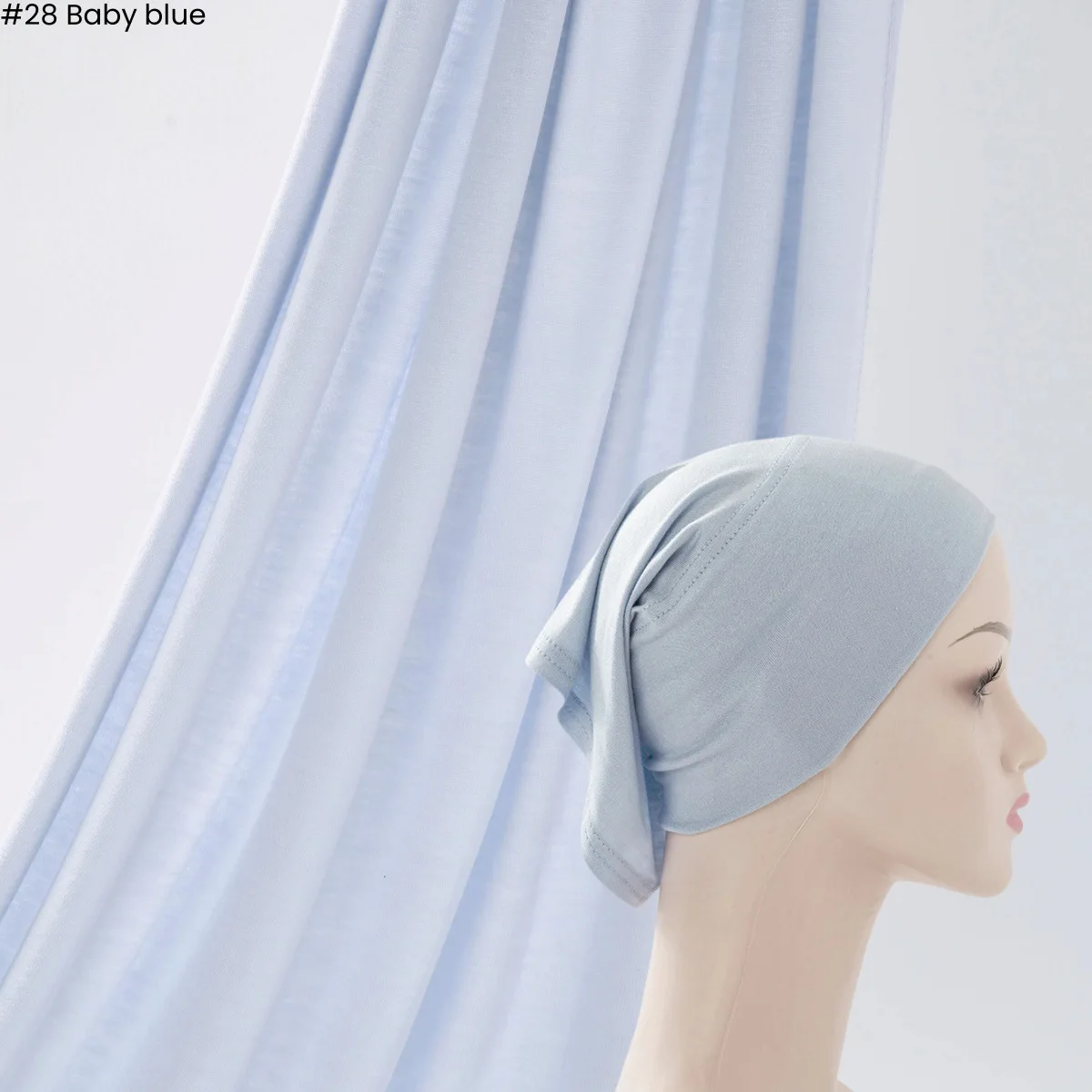 

2 шт., мусульманский шарф из джерси, хиджаб с нижним шарфом, капот, внутренняя шляпа, женские исламские палантины, платок, шали, банданы, повязка на голову, кепка