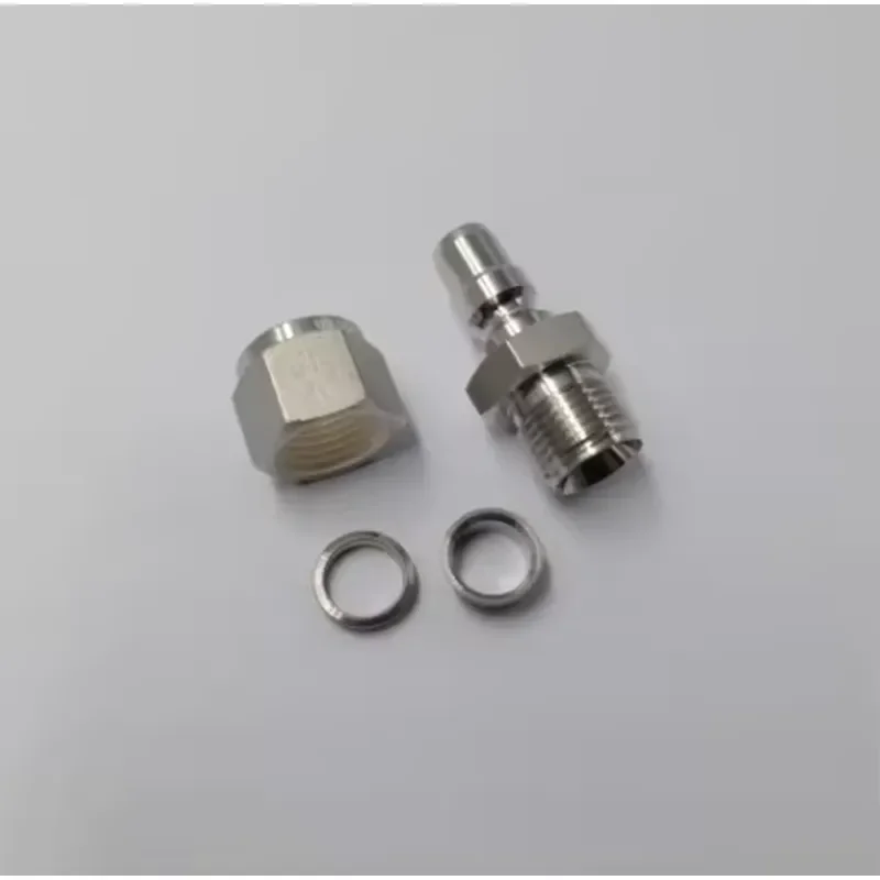 304 316SS High Pressure Forged Polished Hexagon Union Connectors Ferrule Fittings Interchangeable