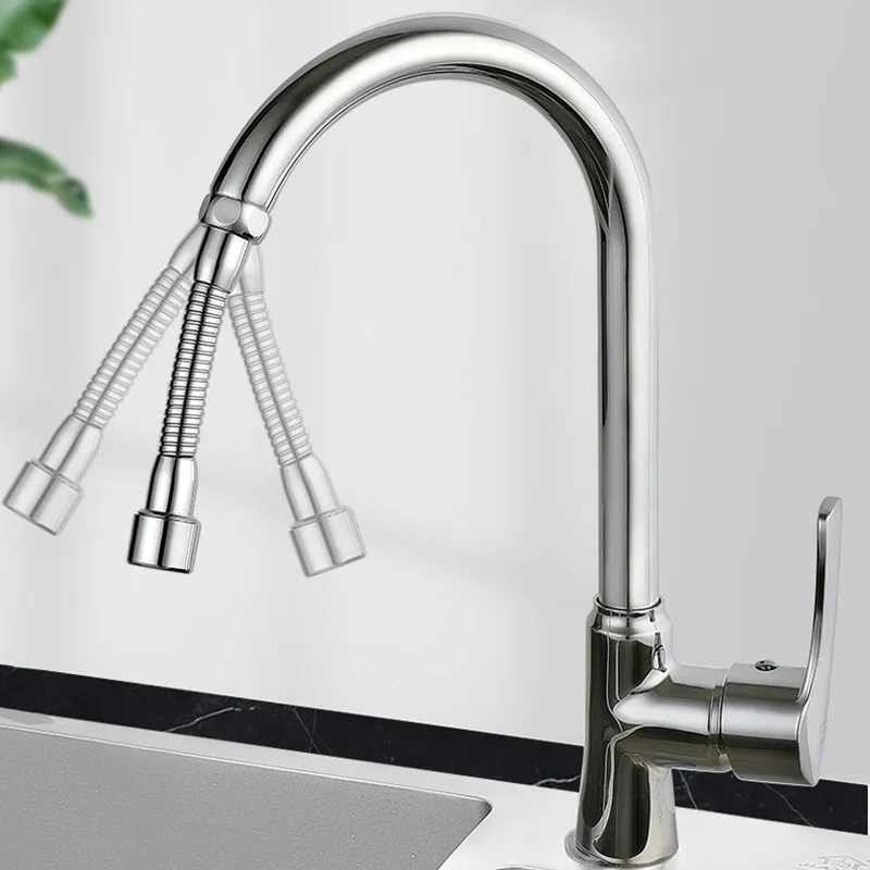 360° Flexible Faucet Sprayer Anti-Splash Adjustable Tap Head Extender Upgrade Your Kitchen Sink and Save Water