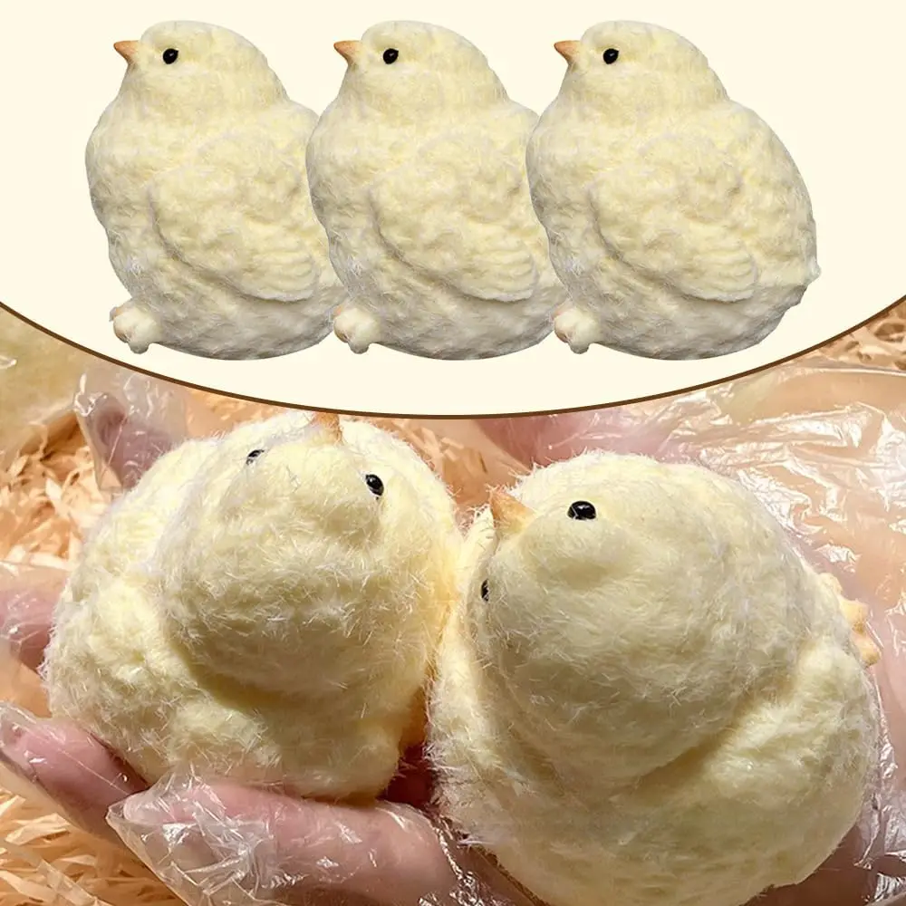 Squishy Chick Sensory Toy Soft Slow Rebound Squeeze Toy for Stress Relief and Fine Motor Practice, Easter Birthday Christmas