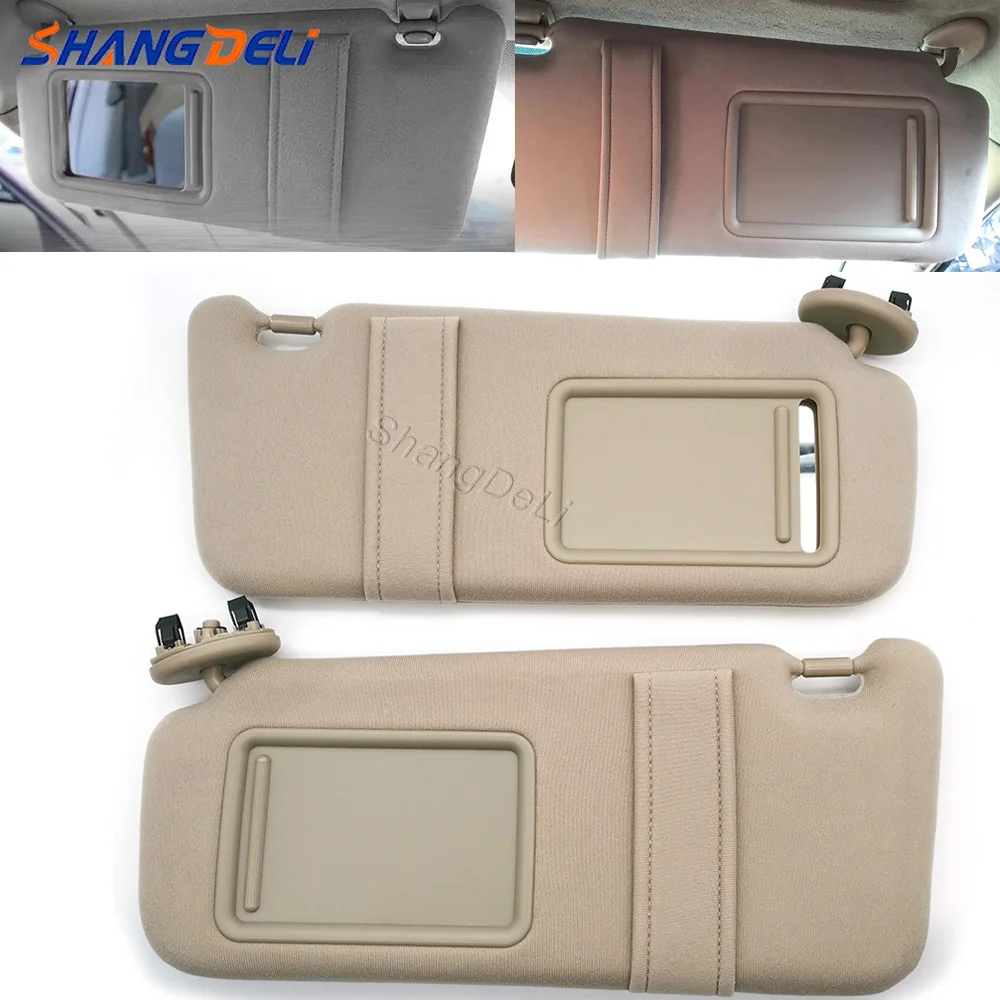 

Car Sun Visor Shade with Mirror for Toyota 6th Camry 2006-2011 Driver Passenger Left Right Side Gray