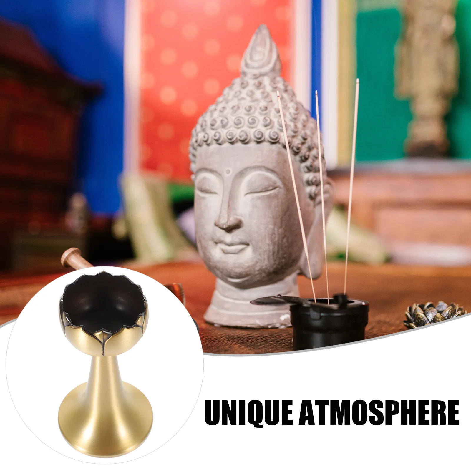 

Brass Lotus Holder Style Metal Tea Light Holder Decorative Lamp Base For Home Votive Candlestick