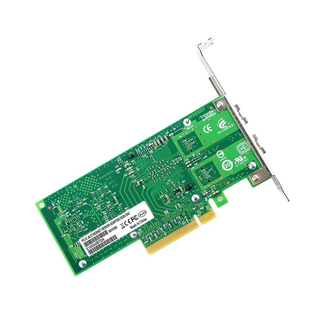 PCI Express 2.0 X8 10G Gigabit Ethernet Network Card Dual SFP+ Full Half Duplex Auto For Cloud Computing HPC NAS Storage Server
