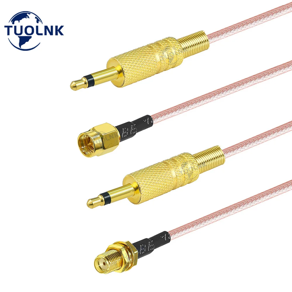 

SMA Male/Female Bulkhead to 3.5mm Mono TS Male Plug Stereo Adapter Shortwave Radio Antenna Cable for Audio Application