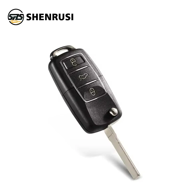 

YONSEN For Volkswagen Vw Jetta Golf Passat Beetle Skoda Seat Polo B5 Flip Folding Car Remote Key Shell Blank Case