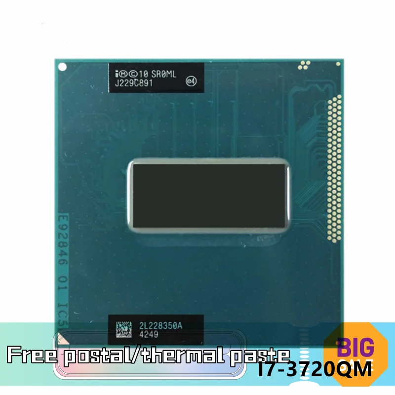 

Core i7-3720QM i7 3720QM SR0ML процессор для ноутбука I7 3720QM 2,6 ГГц четырехъядерный 6M 45 Вт Разъем G2 / rPGA988B HM75 HM77