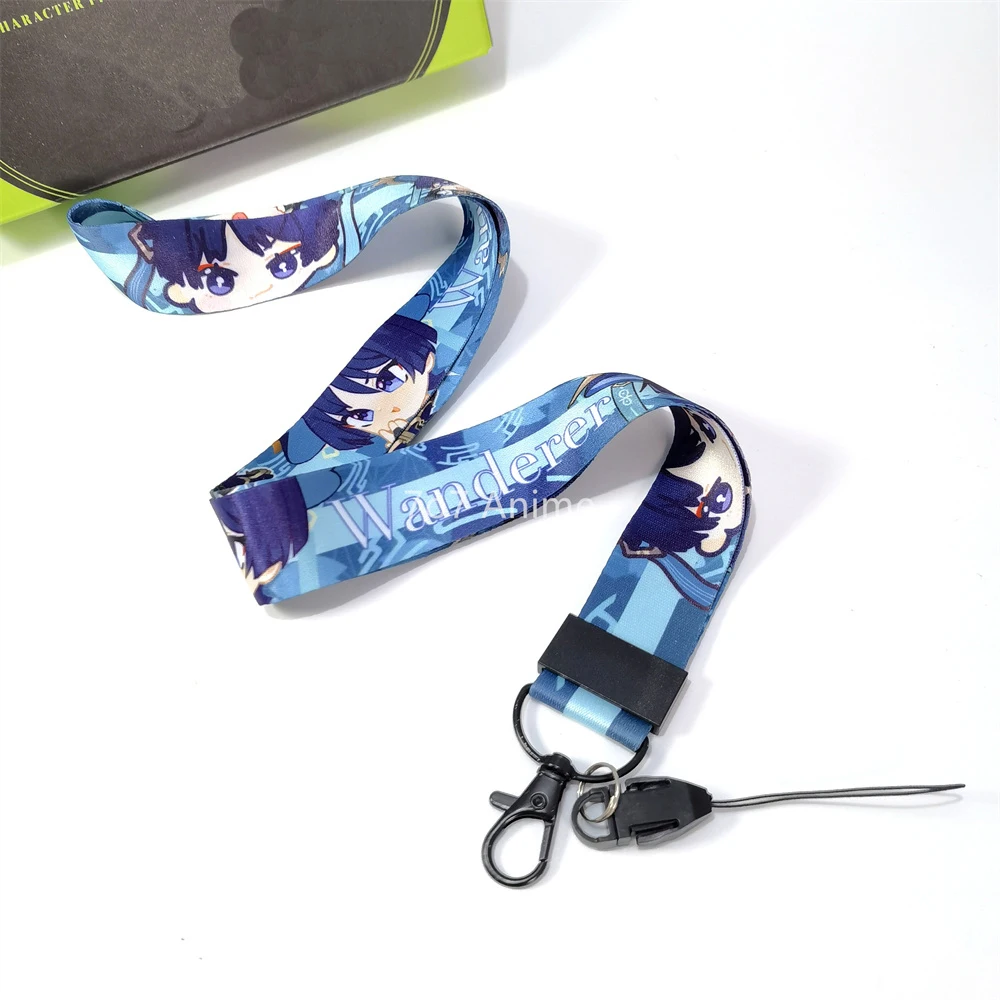 Genshin Impact Sumeru Series Phone Charms gioco Double-sided printing Neck Lanyard Nahida Alhaitham Wanderer chaveh Cyno Tighnari