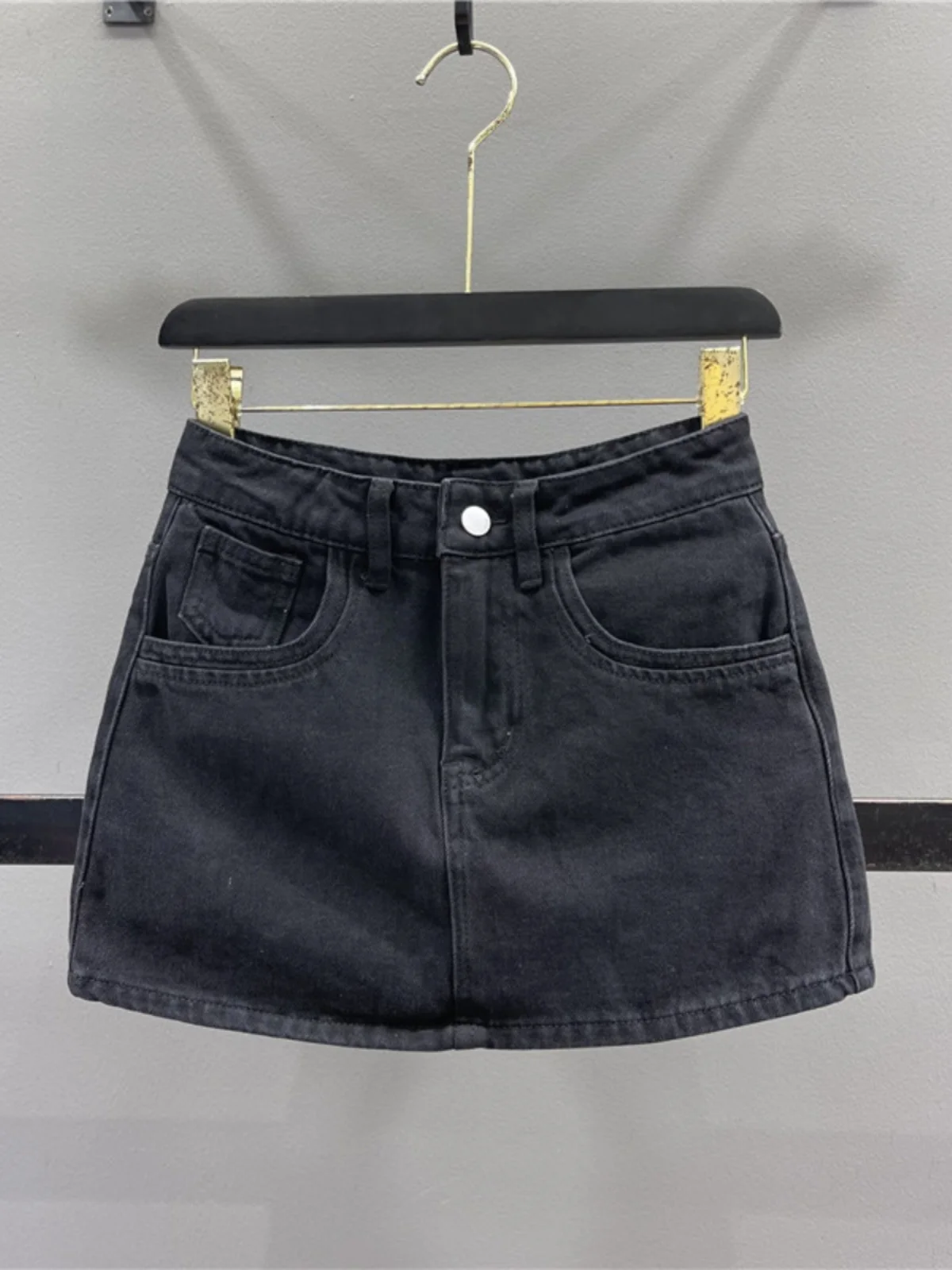 

Denim Skirt Women's Anti-Light Spring 2026 Slim A-Line Sexy Half Body Skirt Pants Cotton Polyester Blend mid Waist Zipper