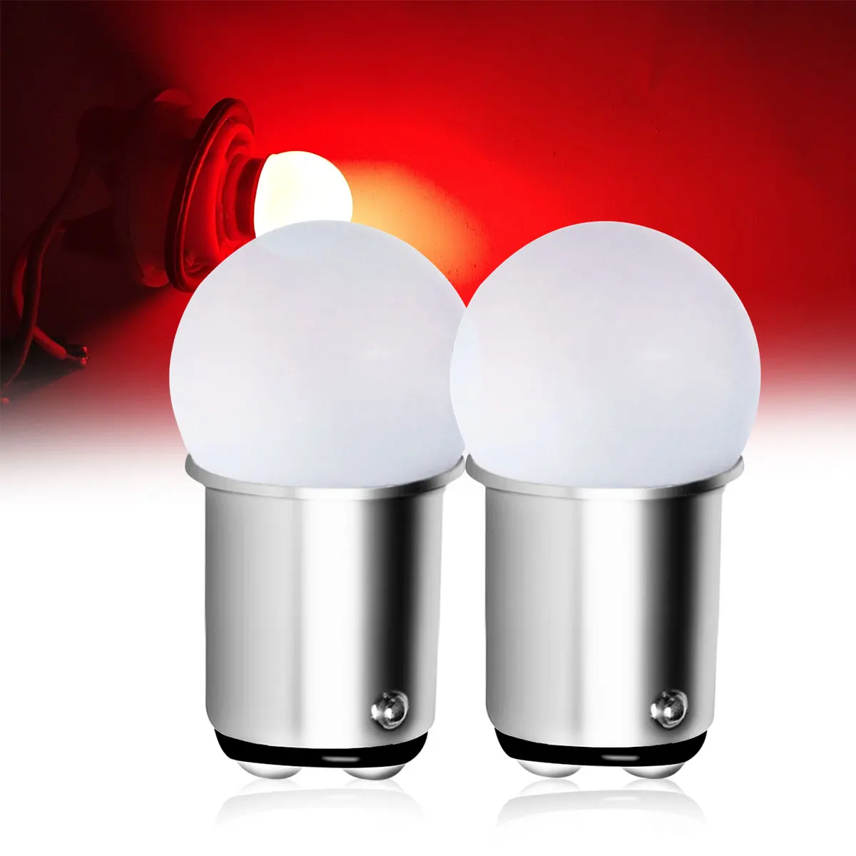 2 Stück Ultra Helle Auto-LED-Blinkerlichter Projektorlinsen-Bremslichter 1156 BA15S P21W G18 S25 1157 BAY15D P21 5W R10W 9456CW
