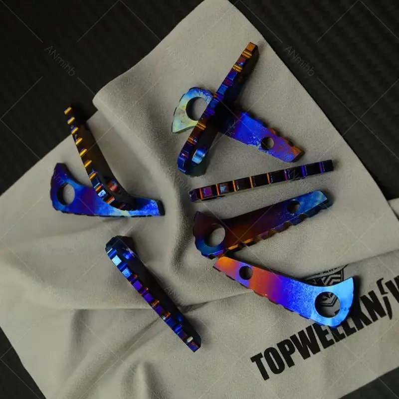 Espaciador de titanio para mango de cuchillo, quilla dorsal para cuchillos Spyderco C81 Paramilitary2 Para2 originales, pieza de repuesto DIY