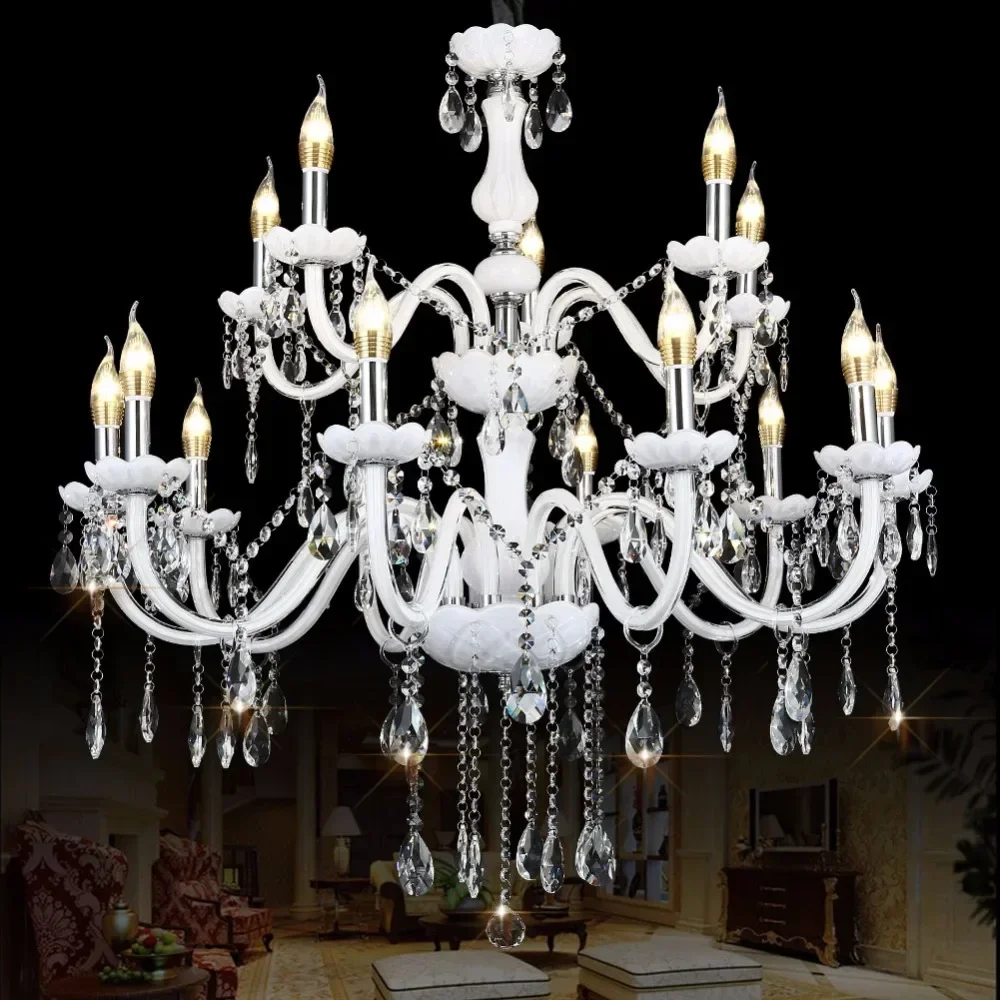 

Современная светодиодная хрустальная люстра, потолочный светильник Lampadario Candelabro, подвесной светильник Lamparas - современный дизайн освещения