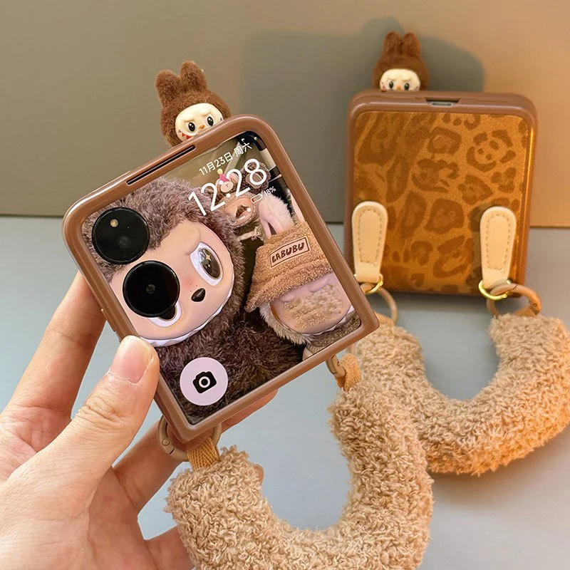Cute 3d Flip Case for Samsung z flip6 zflip5 OPPO Find N3 N2 Flip/Mixflip/Razr50 Phone Case Kawaii Bown flip Cover