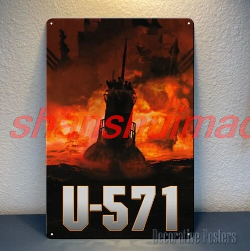 U-571 Submarine Movie Metal Poster -Collectable Sign- 20x30cm, 8x12inch sign