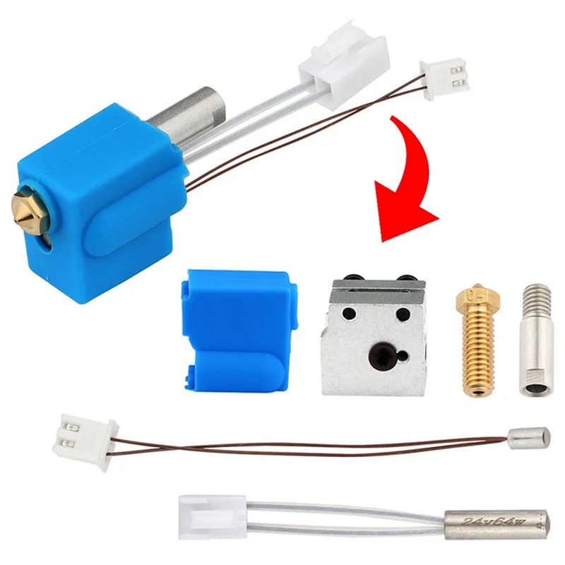 Kit hotend stampante 3D per Sidewinder X1 Genius con calzino in silicone, tubo di riscaldamento ed estrusore per gola B