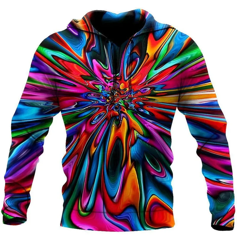 

Colorful Psychedelic Pattern Clothing Men Hoodie 3D Printed Graphic Pullover Sweatshirt Streetwear Autumn Winter Fashion Hoodies
