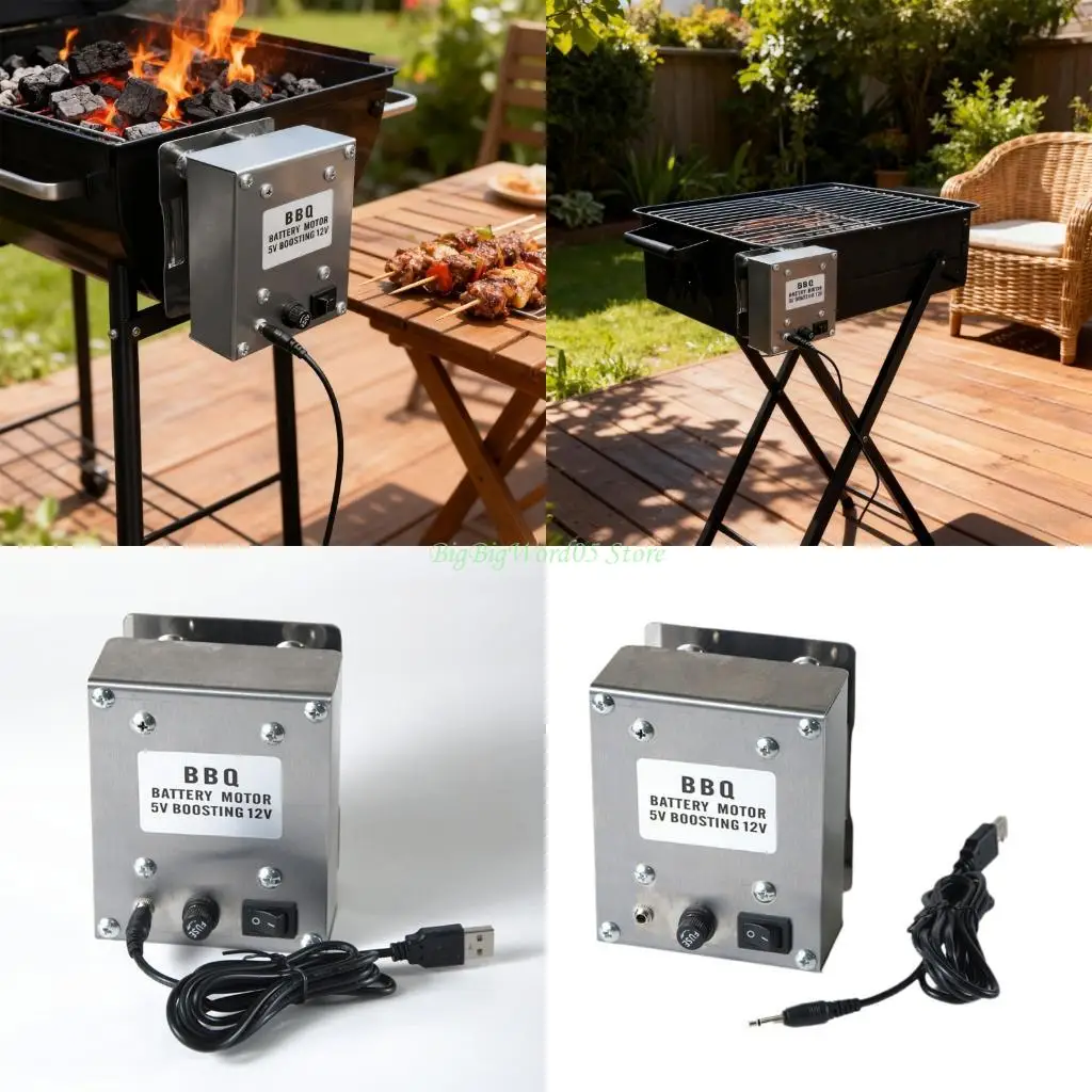 

24TE Premium Aluminum Alloy Grills Motor With Adjustable Drive Shafts Delivers 70kgf Rotational Force Ideal For Holiday Feasts