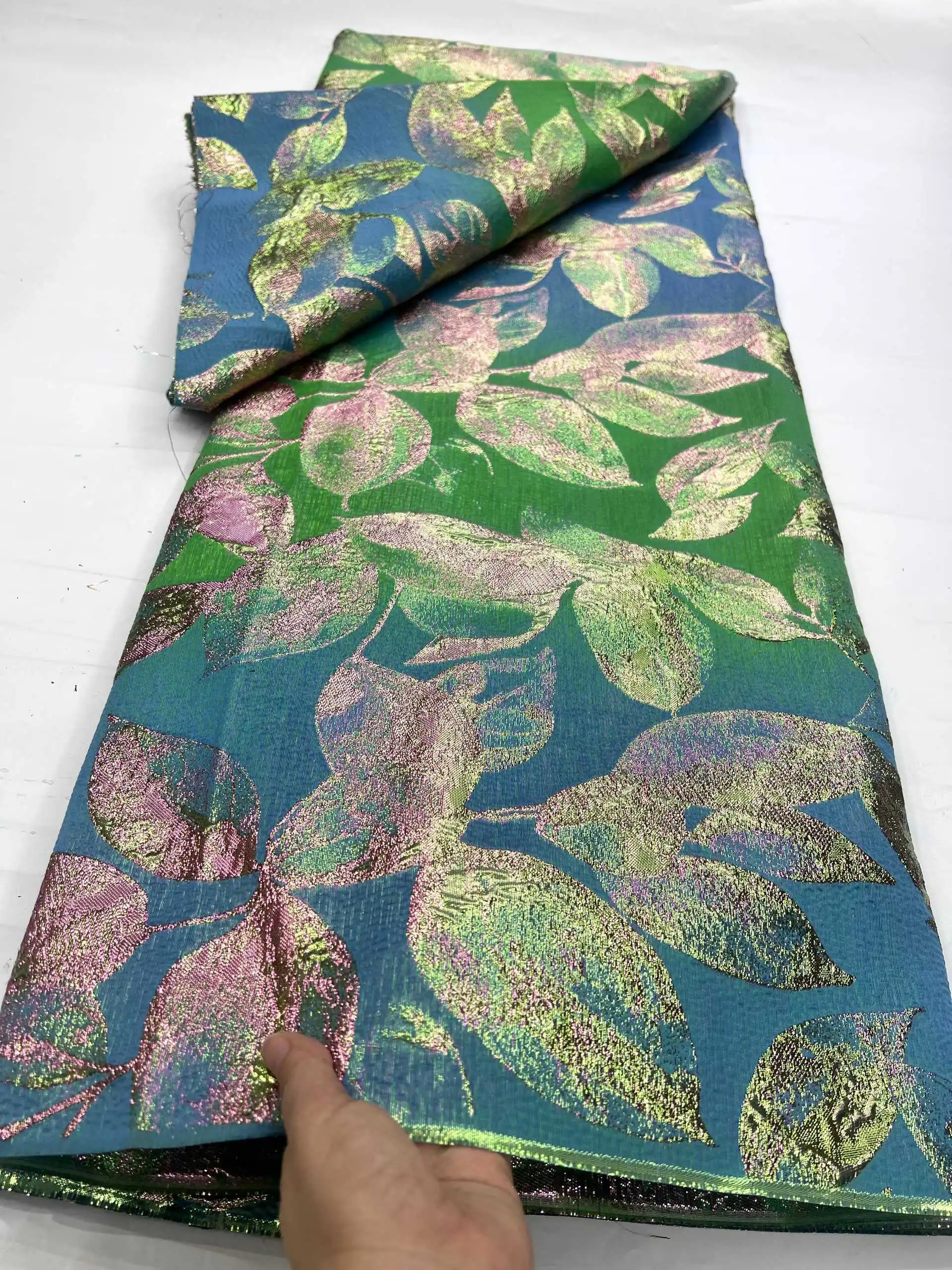 

2026 Luxury High Quality Nigerian Jacquard Lace African Organza Brocade Lace Fabric 5 Yards French Tulle Party Gown Dress Sewing