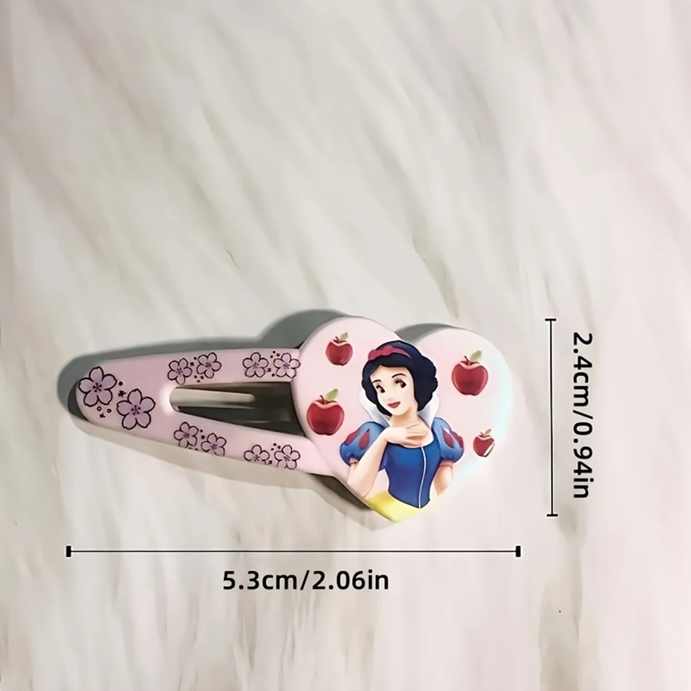 5pcs/lot Elsa Snow White Anna BB Clip Side Hair Clips Print Hair Clips Girls Snow White Elsa Headbands Hair Accessories view 6