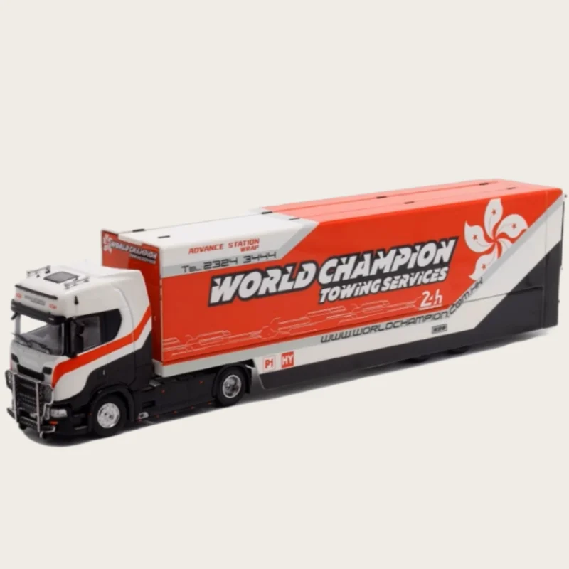 KENGFAI Diecast 1/64 مقياس سكانيا سبيكة نموذج سيارة سكانيا S730 عربة النقل الأبيض اللعب المركبات لعب للبنين هدية الصندوق الأصلي #3