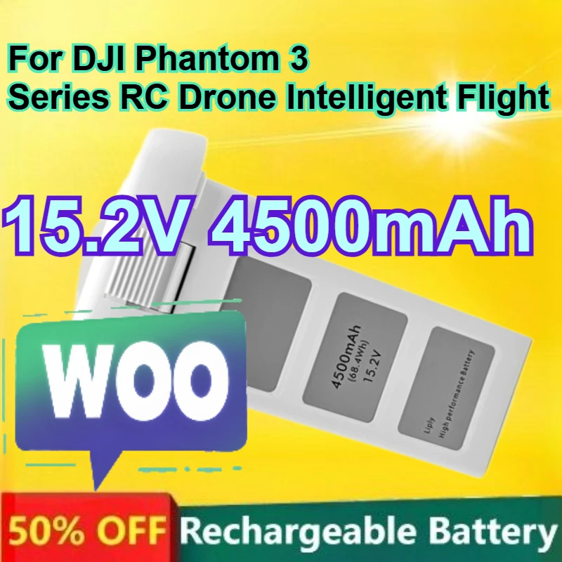 

15.2V Drone Batterys for DJI Phantom 3 Series RC Drone Intelligent Flight Rechargeable Battery 4500mAh Large Capacity