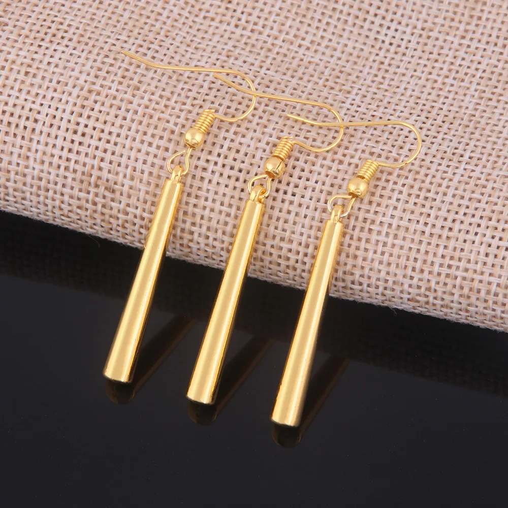 أنيمي الذهبي قلادة الأقراط رورونوا زورو تأثيري الأذن كليب للنساء الرجال المجوهرات