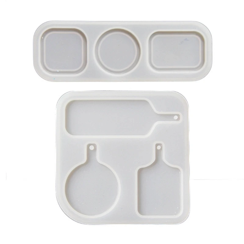 Miniature Food Candy Biscuits Tray Silicone Mold Mini Dessert Tray Plate Uv Resin Mold Food Play Round Keychain Silicone Mold