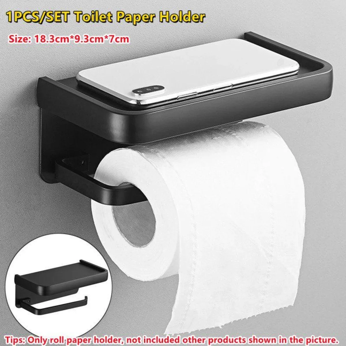 

1PC Toilet Paper Holder Multifunction Bathroom Roll Paper Storage Rack