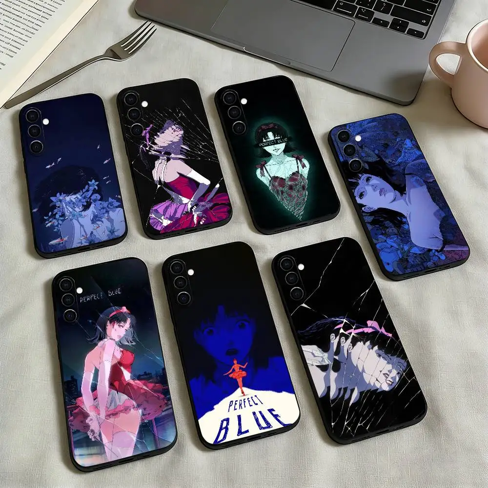 P-Perfect B-Blue Mima-a Phone Case For Samsung Galaxy A73,A72,A71,A70,A53,A52,A51,Others Soft Black Cover