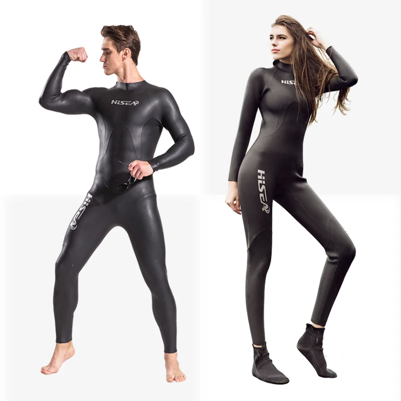 

Hisea 3mm Women Men Neoprene Wetsuit Color Stitching Surf Diving Swimming Equipment Shorty Full Body Snorkeling Surfing