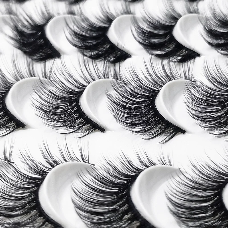 Mix and Match 20 pairs of 3 style Fluffy bushy artificial invisible natural False eyelashes extentions with cost effectiveness