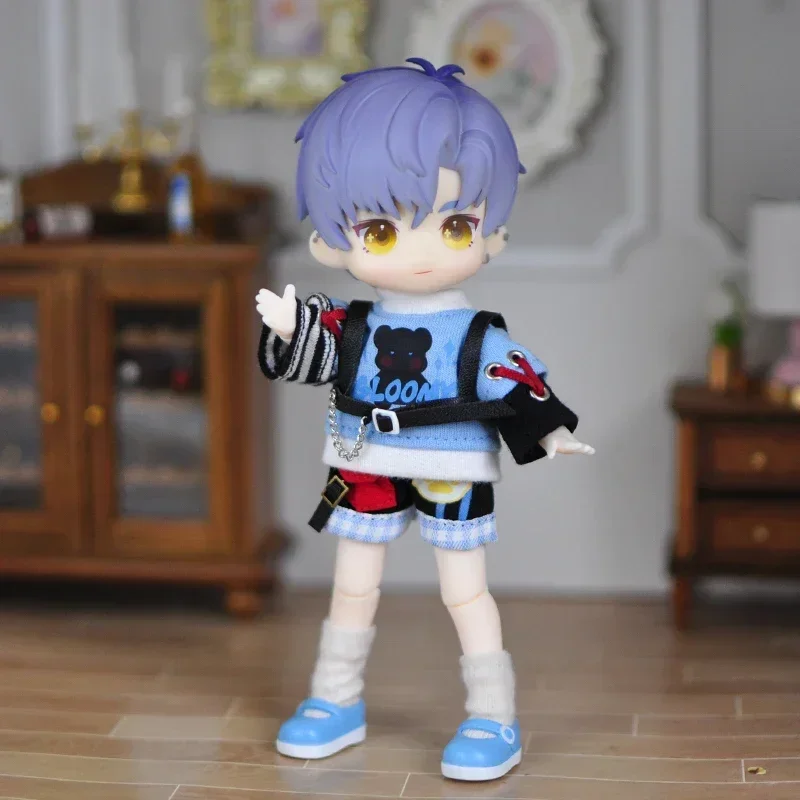 1/12 BJD boy doll replaces head and face OB11 doll hair and face mold For  GSC, Ymy Body, UFDOLL, Body 1/12Bjd Doll Accessories