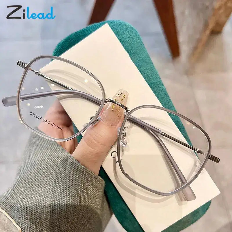 

Zilead Ultralight Anti Blue Light Myopia Glasses Women Men Metal Matte Shortsighted Eyeglasses Frame Nearsighted Eyewear 0-600